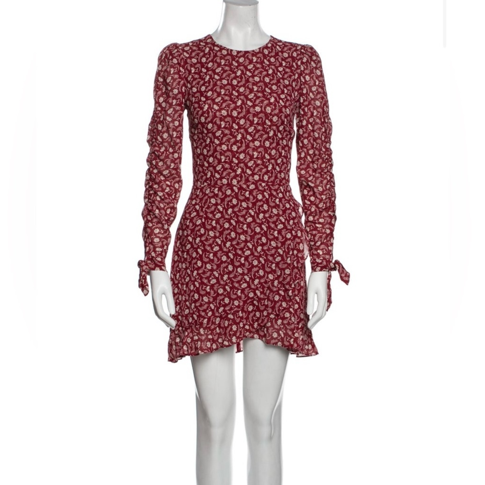 Reformation Red Floral Mini Dress